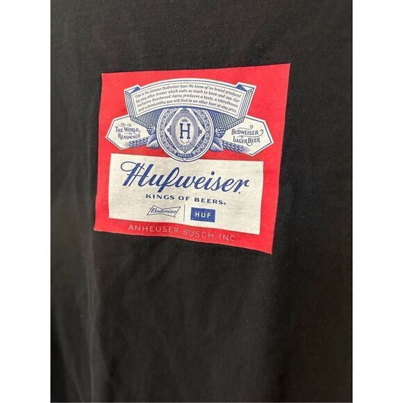 Budweiser x Huf Collab Men’s Long Sleeve Tee - Size Medium - Picture 2 of 6